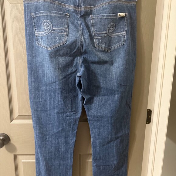 Seven7 18W Slim Straight Jeans in Medium Wash - Picture 2 of 6